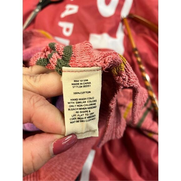 Soft Surroundings Pink Textured Knit Crew Neck Sweater sz PL EUC - Picture 9 of 9